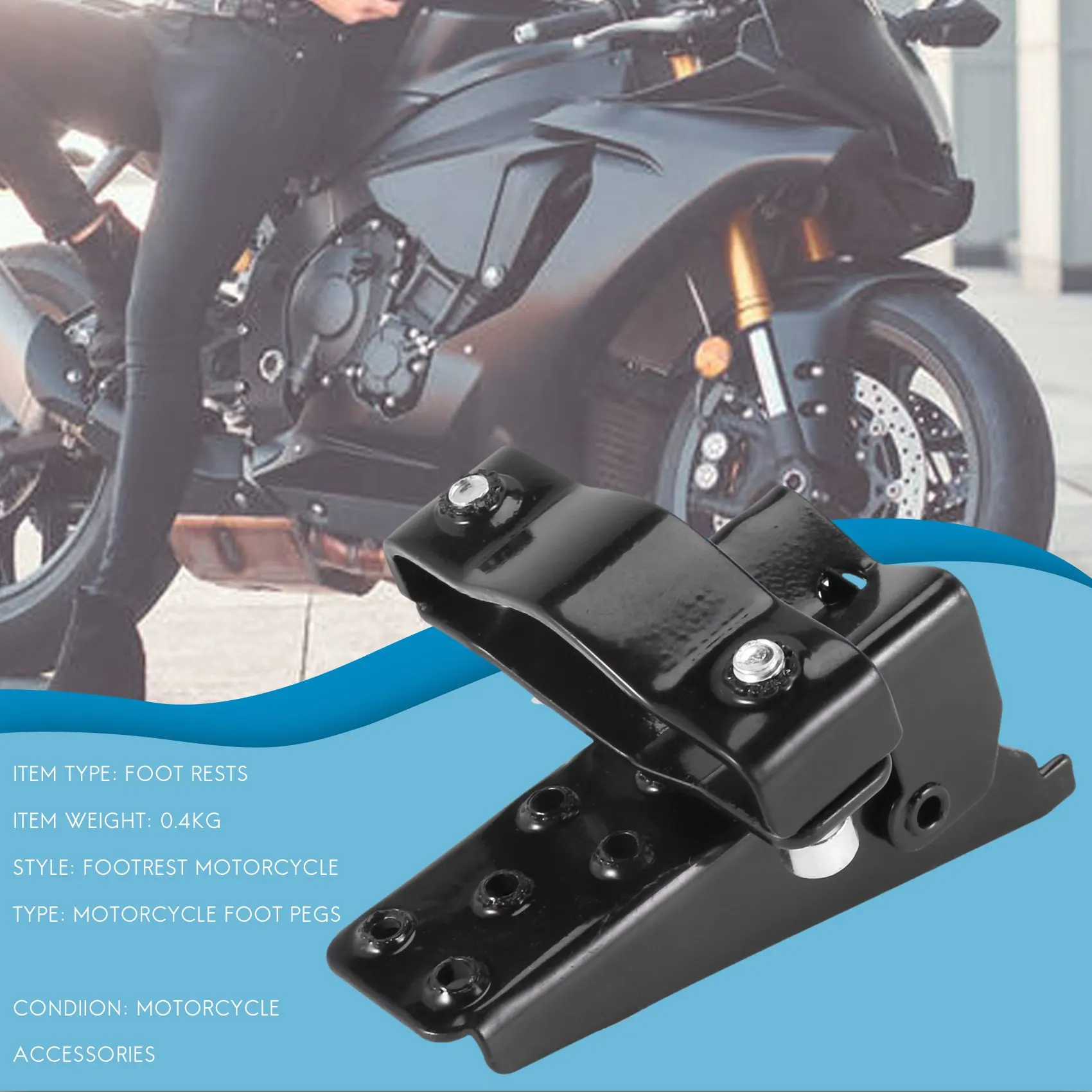 Нов 1-чифт черен стоманен мотоциклет мотоциклет Аксесоари Рамка Крачен педал сгъваем по поръчка размер мм-30 мм