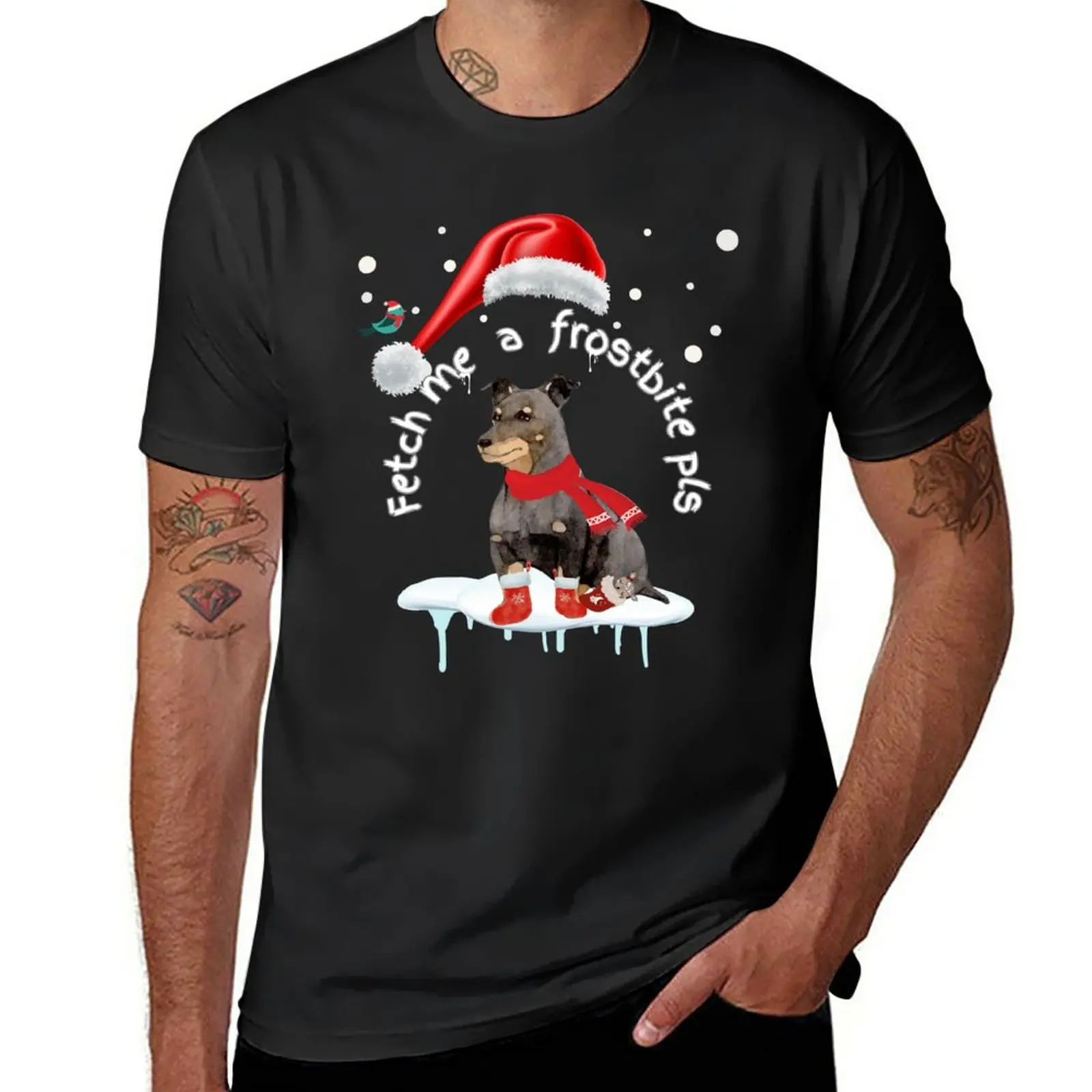 Christmas Lancashire Heeler, най-сладкият домашен любимец, весела коледна кучешка тениска Тениска мъжки дрехи