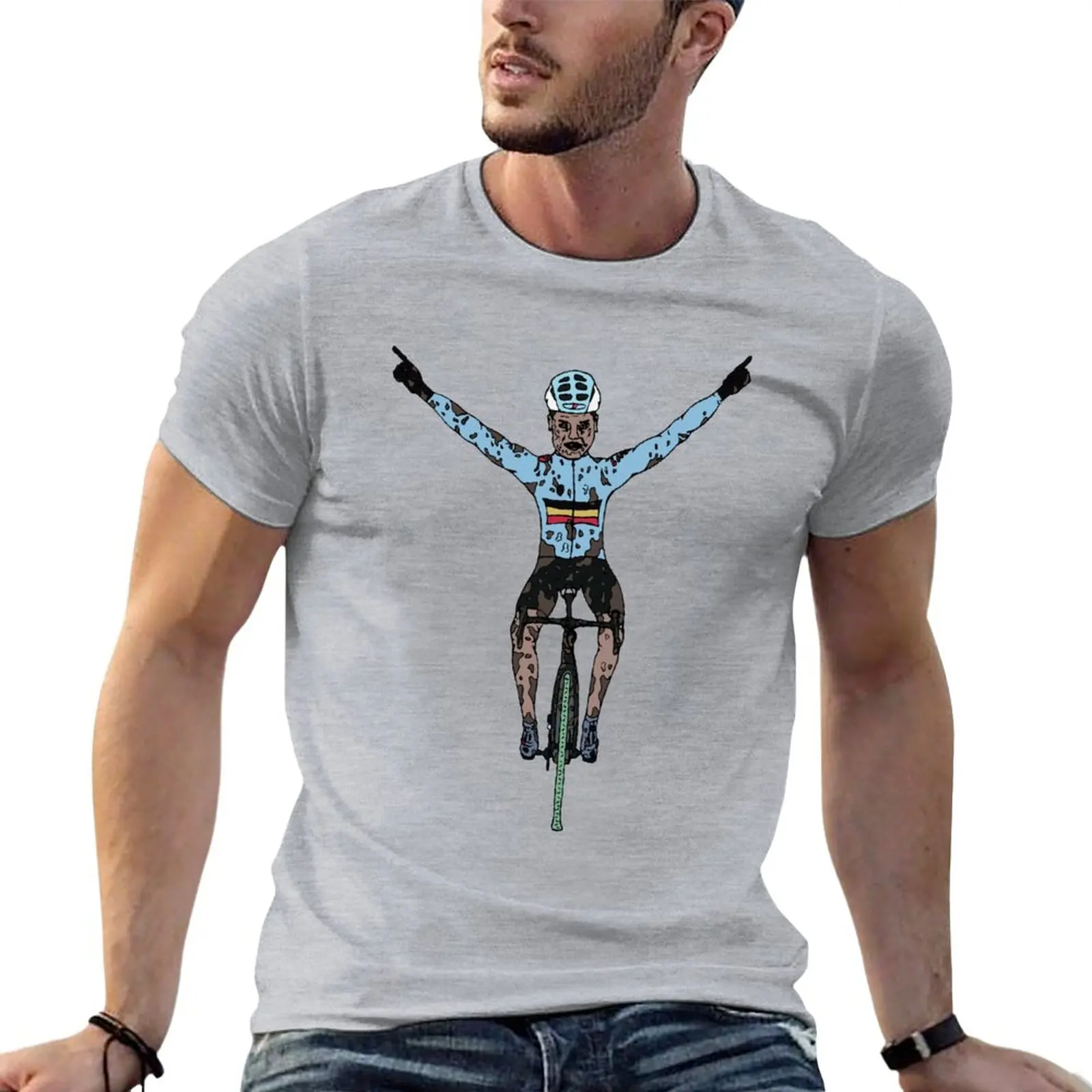 Wout Van Aert : 2017 Тениска реколта т риза естетически дрехи мъжки дрехи обикновен тениска мъжки тениска