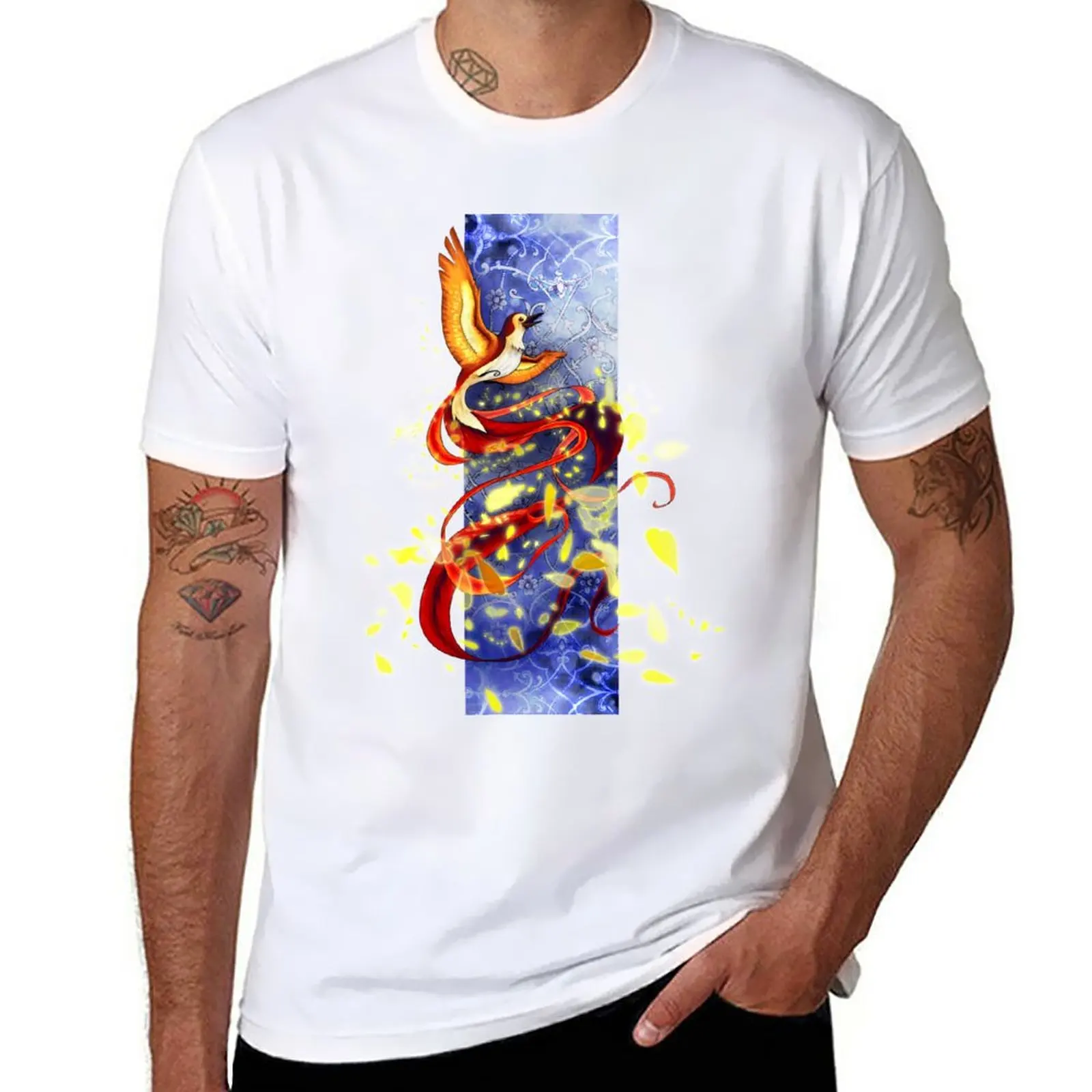 Нова искряща тениска phoenix бързосъхнеща тениска Обикновена тениска с къс ръкав мъжки тениски