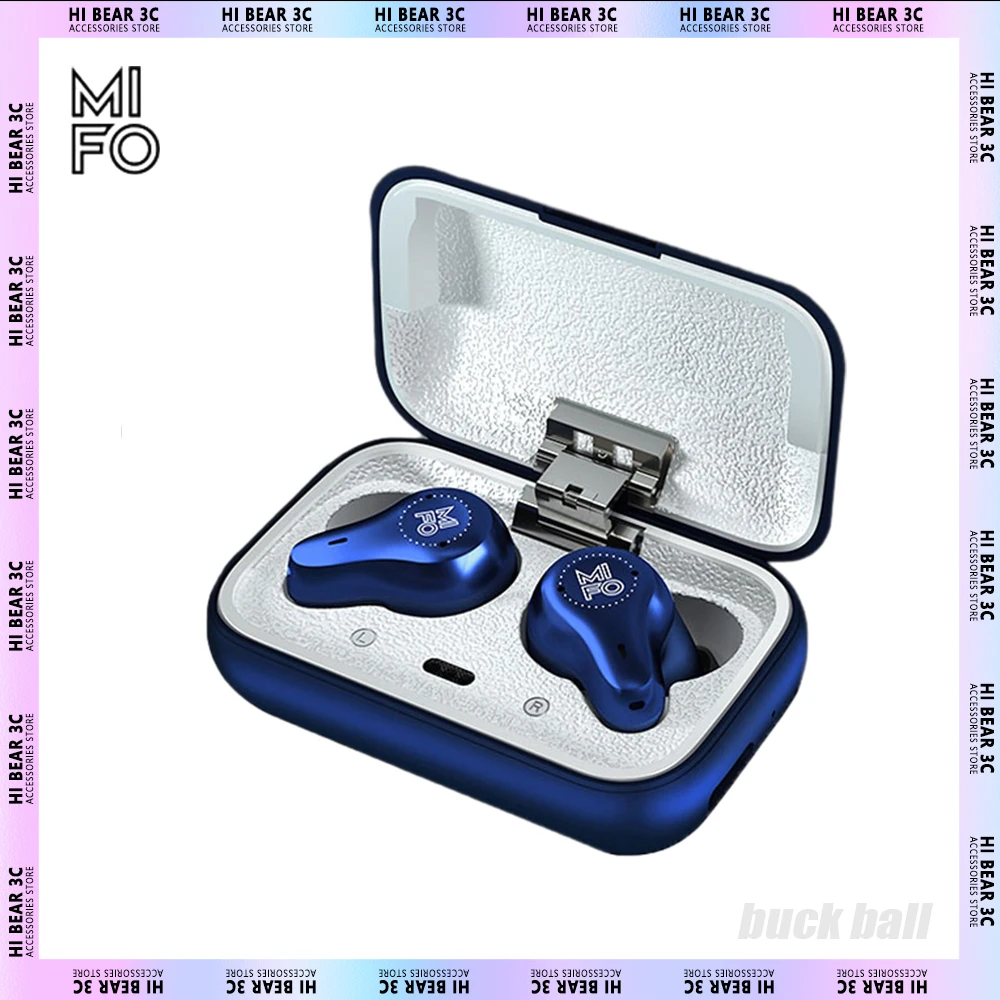 Mifo O7 безжична слушалка Bluetooth 5.2 слушалки Hifi звук стерео движеща се бобина Aptx в ушите Tws външни водоустойчиви спортни подаръци