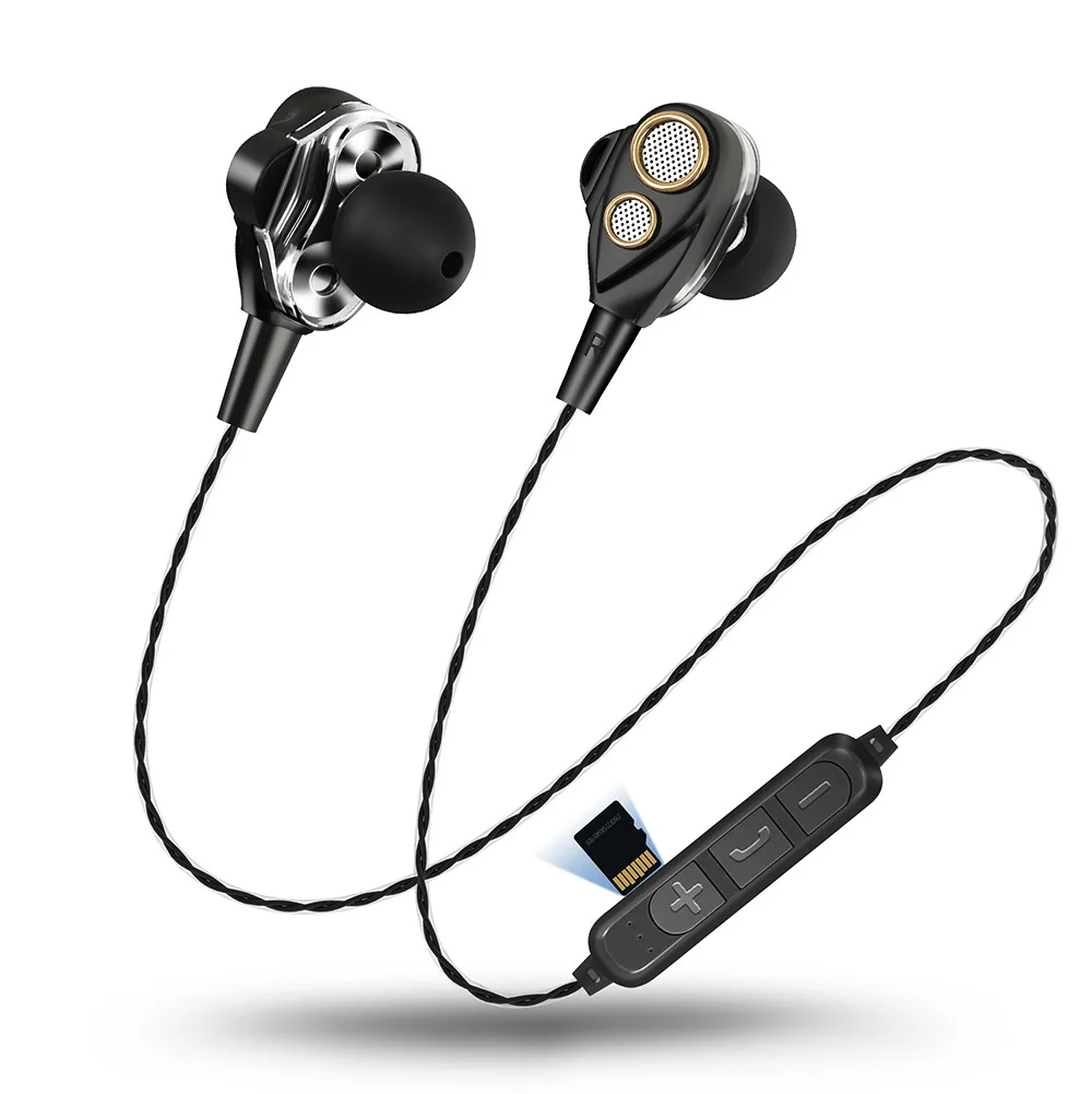 Слушалки с четири високоговорителя 4.1 Стерео карта за спортни слушалки Безжични слушалки Ултра-моден ясен звук