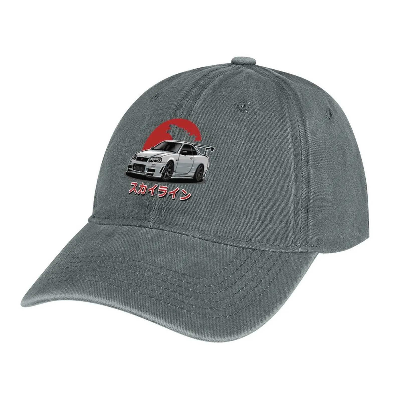 Skyline GTR R-34 (бял) каубойска шапка дизайнер шапка реколта деца шапка капачки за мъже жените