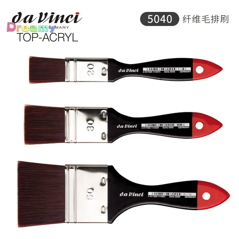 Da Vinci Brush Top-Acryl Series 5040 Синтетичен лак/Mottler, предназначен за измиване, глазури, лакове, имитиране, грундиране